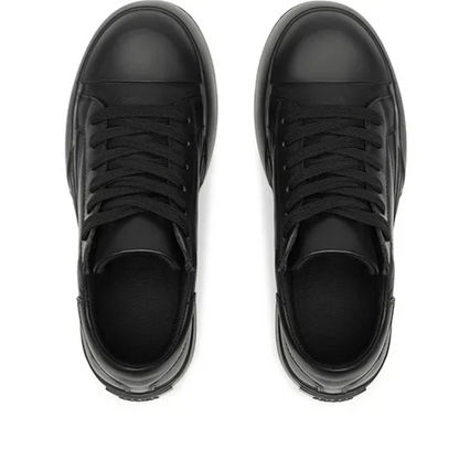 Distressed Leather Low Sneakers
