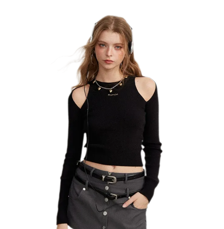 Cutout Slim-Fit Knit Top