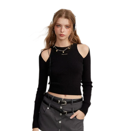Cutout Slim-Fit Knit Top