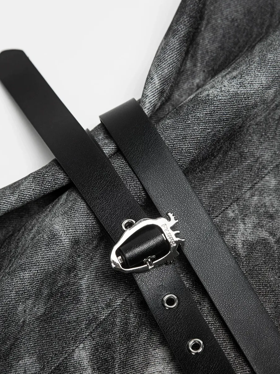 Distressed Leather Slouch Leg Covers