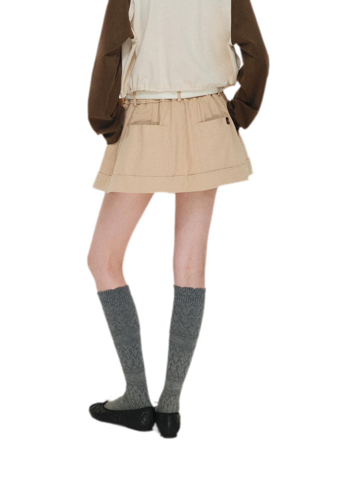 Structured Cotton Bubble Skort