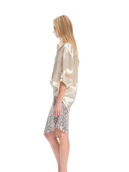 Vintage kokerrok met slangenprint
