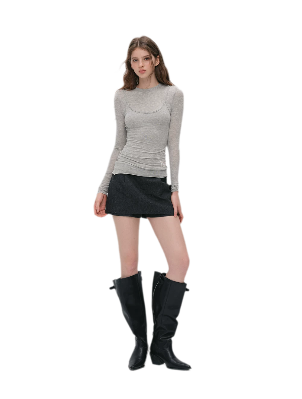 Cashmere Layered Fitted T-shirt