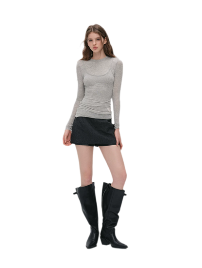 Cashmere Layered Fitted T-shirt