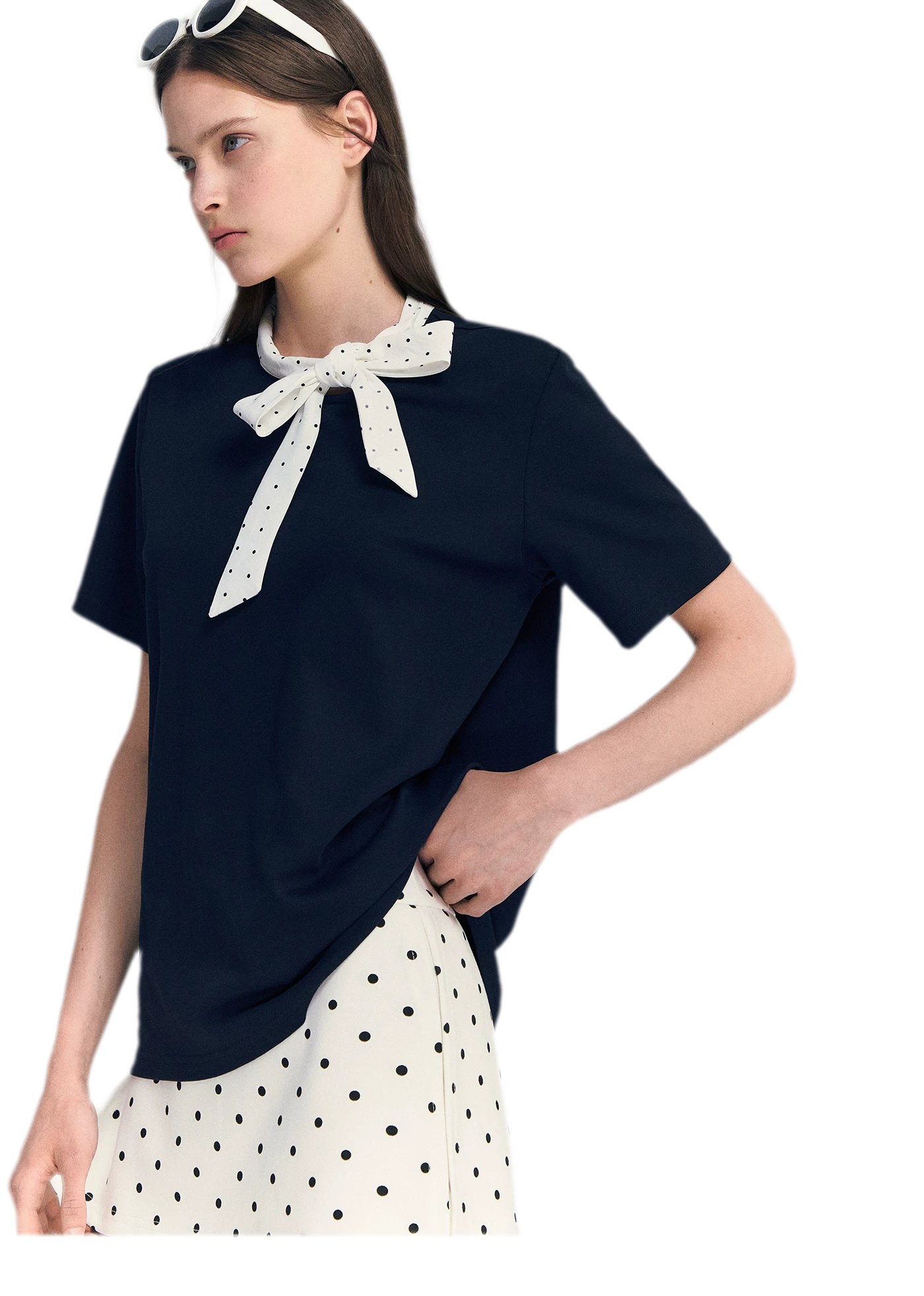 Polka Dot Bow T-Shirt