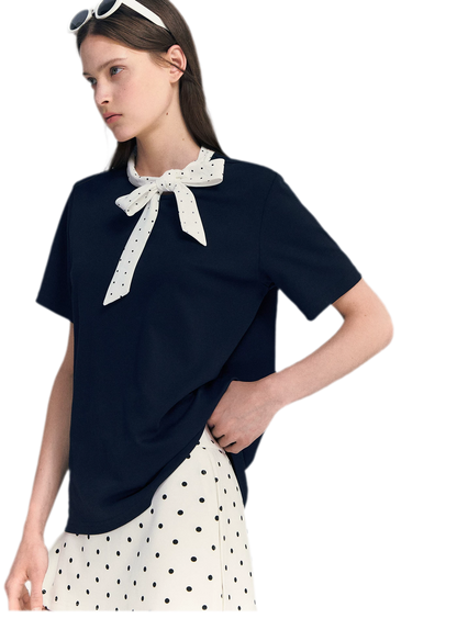 Polka Dot Bow T-Shirt