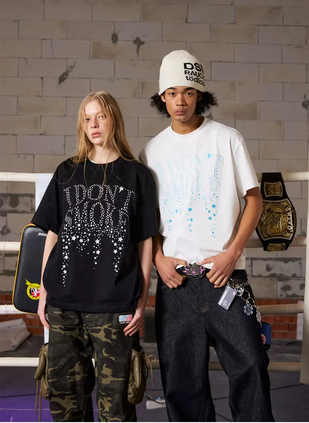 Loose Fit Glitter Logo T-Shirt