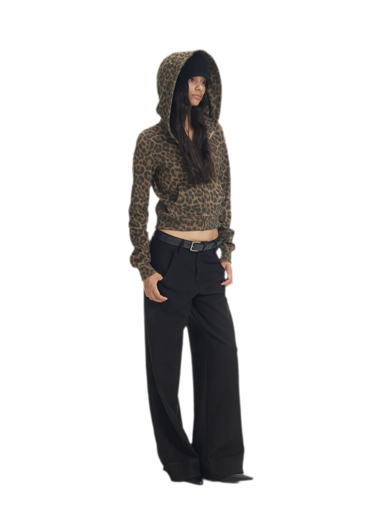Low-Waist Wide-Leg Suit Trousers