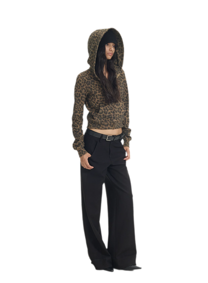 Low-Waist Wide-Leg Suit Trousers