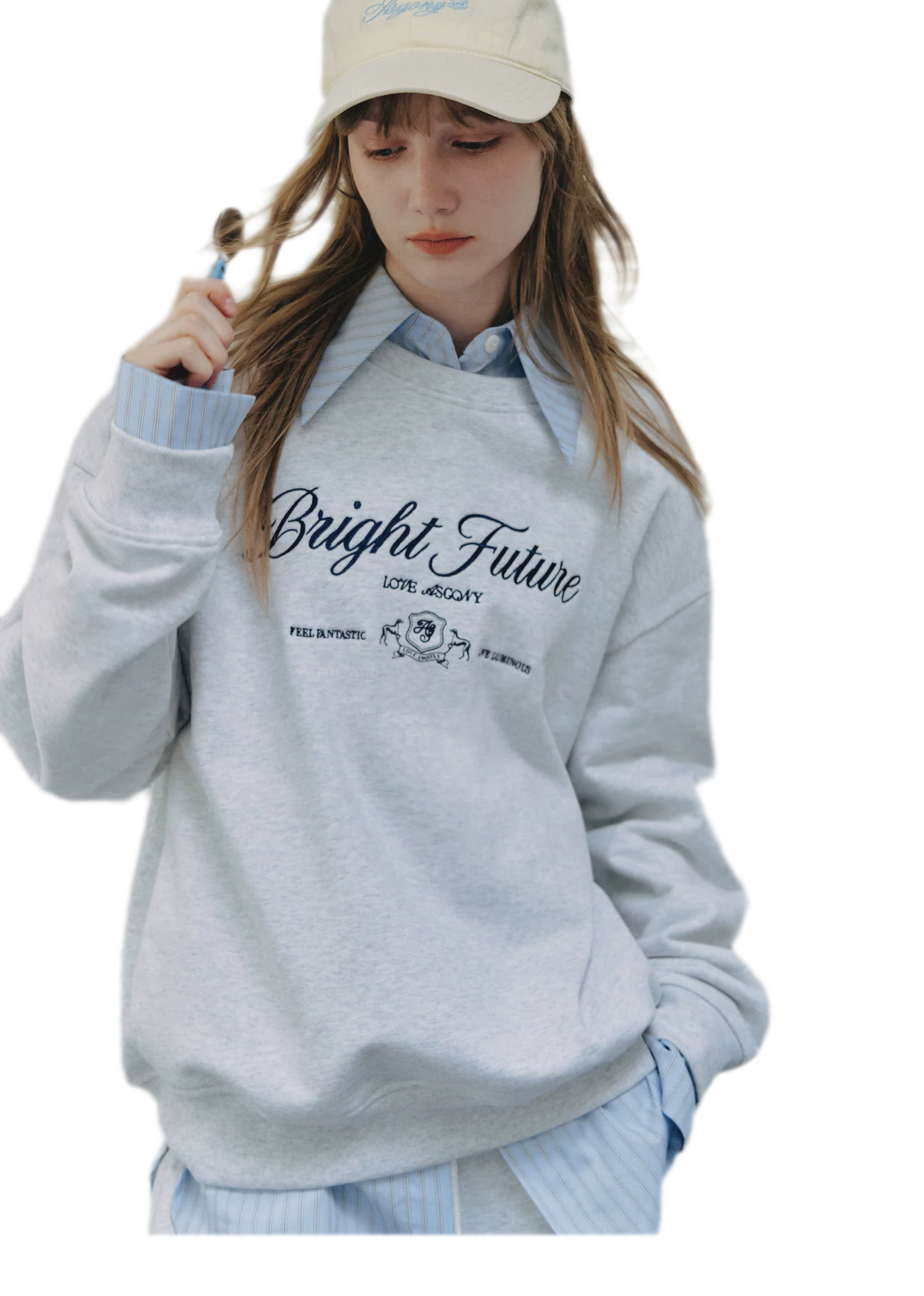 Embroidered Graphic Crewneck Sweatshirt