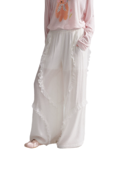 Lace Textured Wide Pants