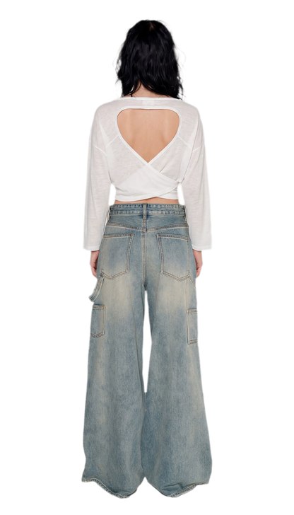 Silver Thread Off-Shoulder Top