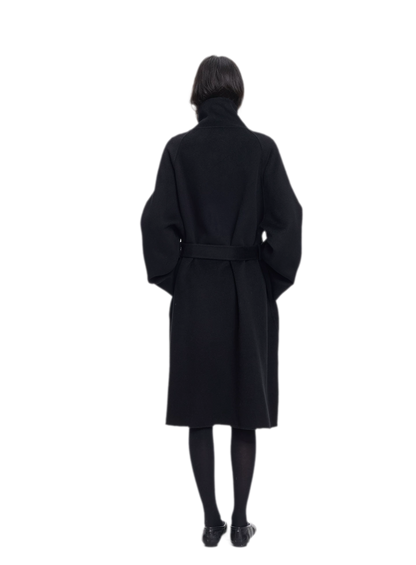 Double-Faced Wool Belted Coat