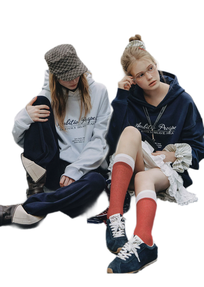 Embroidered Cotton Hooded Sweatshirt