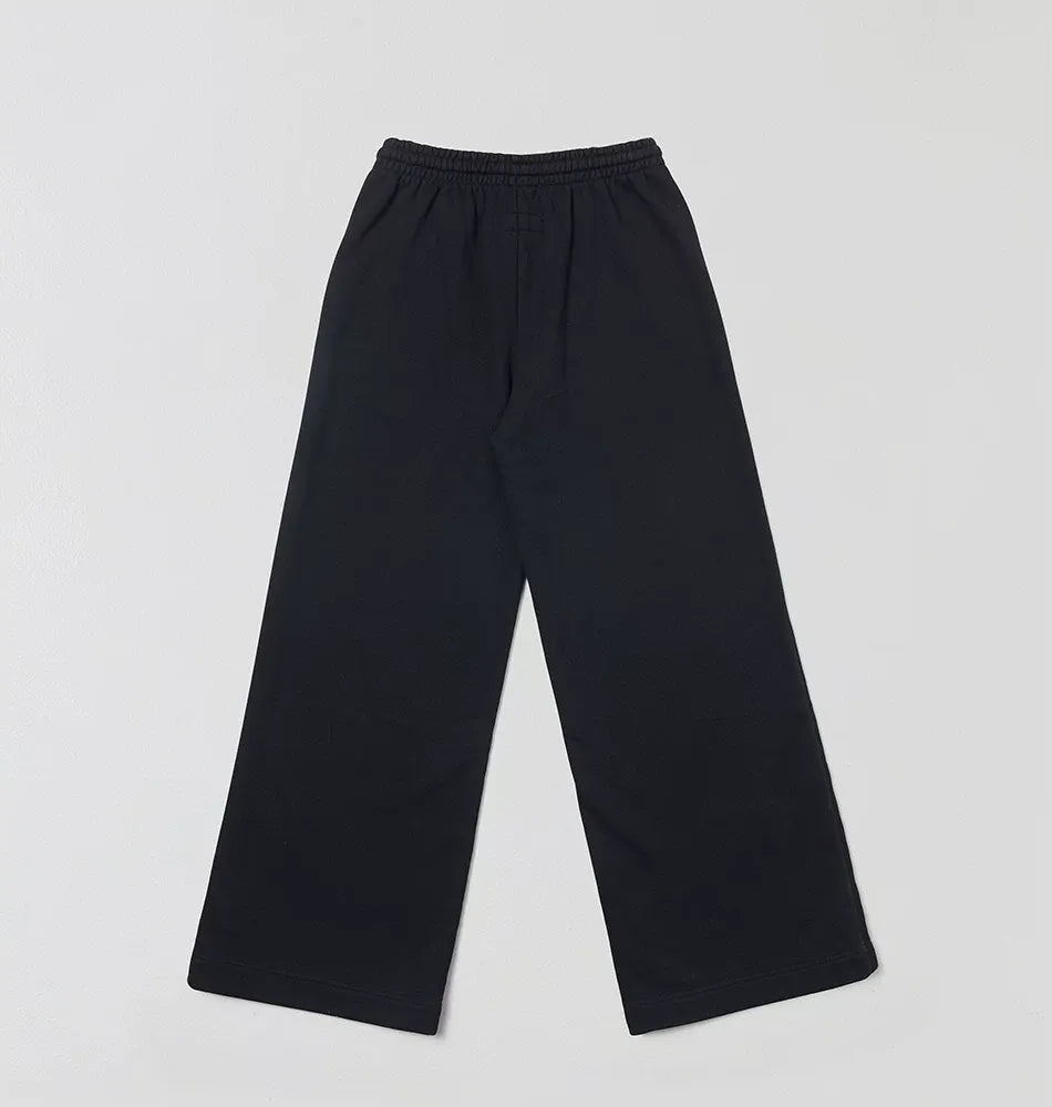 Cross Statue Wide-Leg Cotton Sweatpants