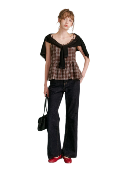 Soft Cotton Straight-Leg Jeans