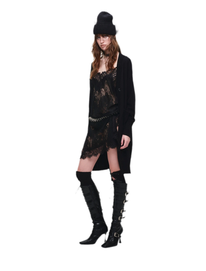 Burnout Frame Knit Cardigan