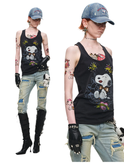 Distressed Washed Denim Baseball Cap