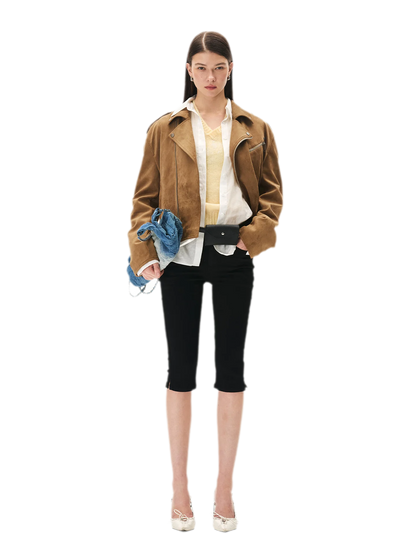 Suede Velvet Relaxed Jacket