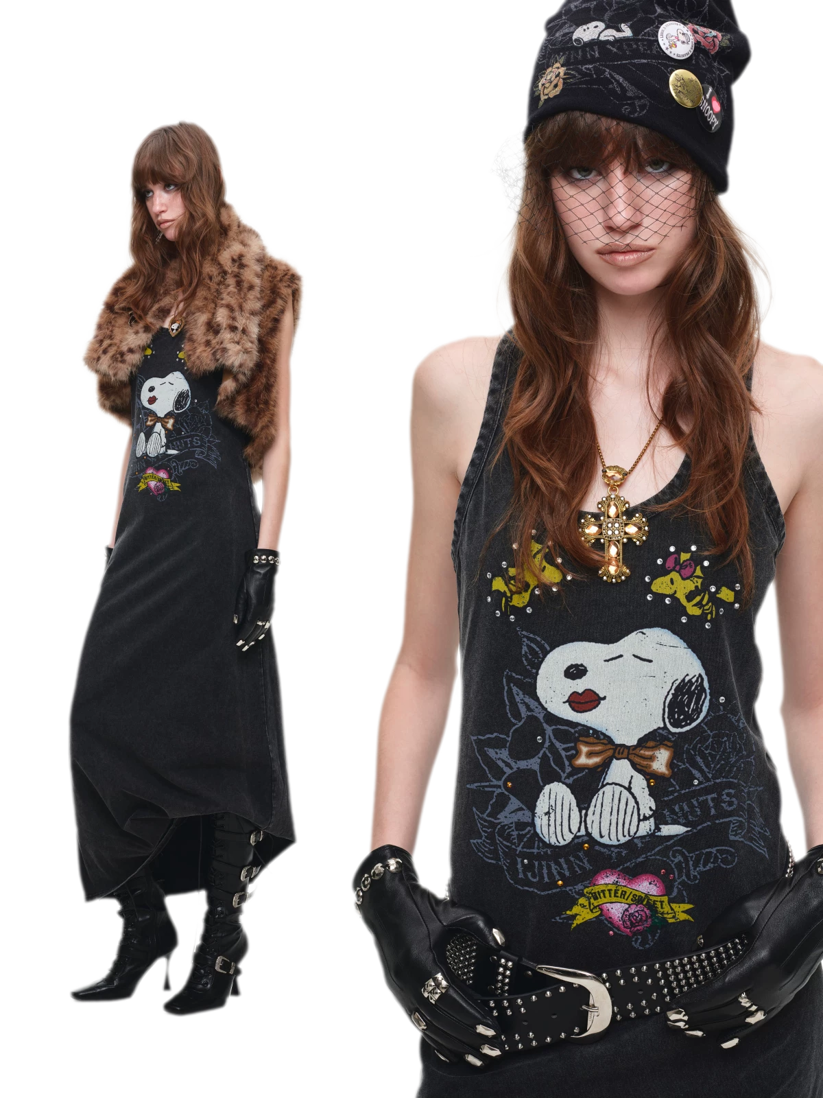 Washed Print Tank Dress