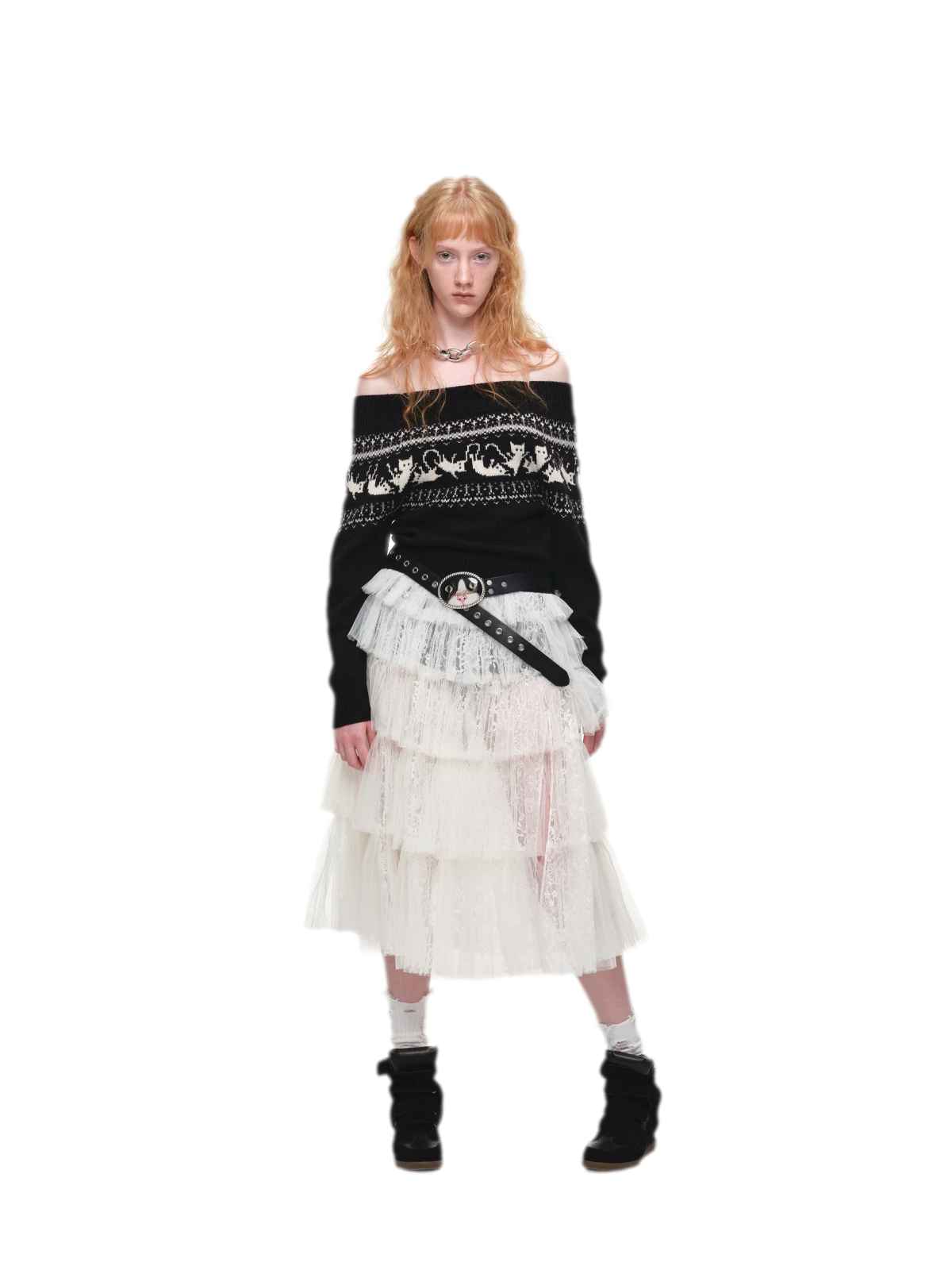 Haut en maille pour chat Fair Isle