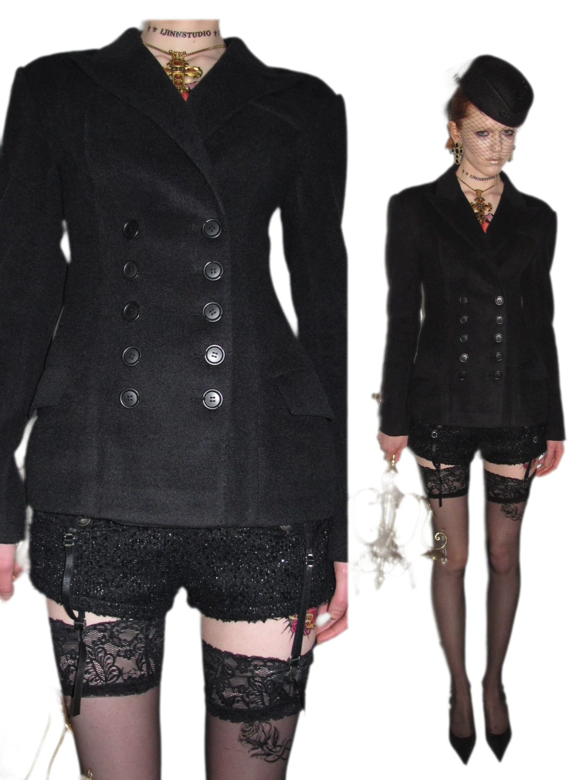 Wool Blend Tailored Blazer