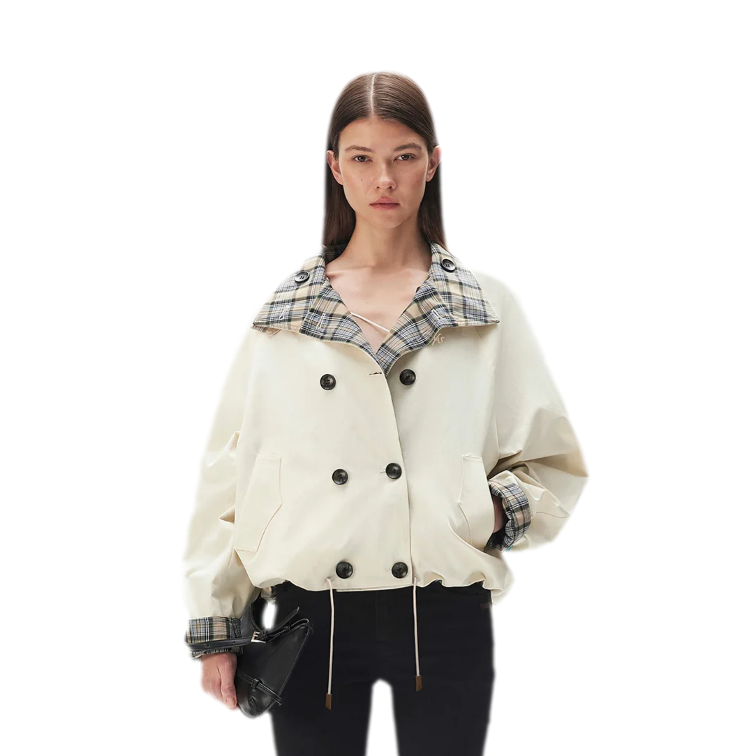 Yarn-Dyed Plaid Reversible Jacket