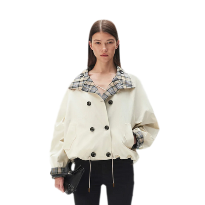 Yarn-Dyed Plaid Reversible Jacket