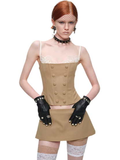 Fishbone Lace Corset Top