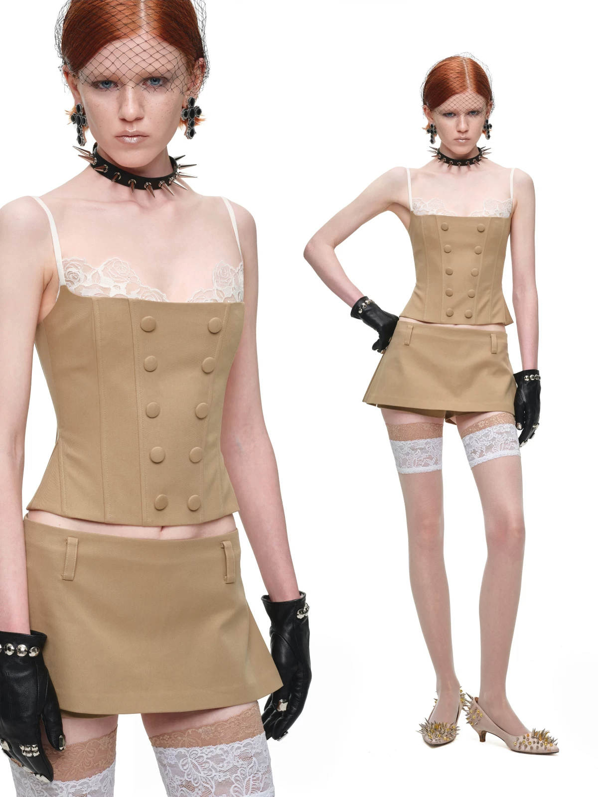 Fishbone Lace Corset Top