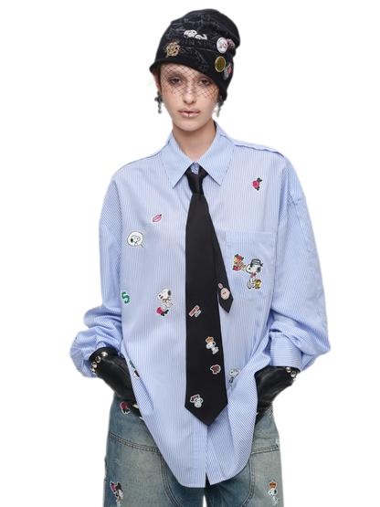 Glossy Printed Formal Tie