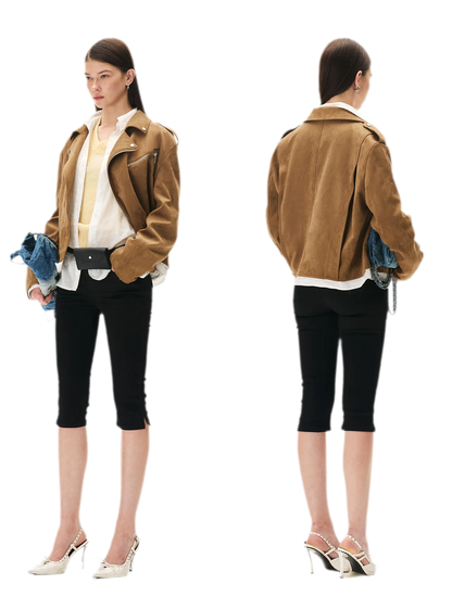 Suede Velvet Relaxed Jacket