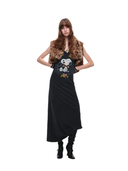Washed Print Tank Dress
