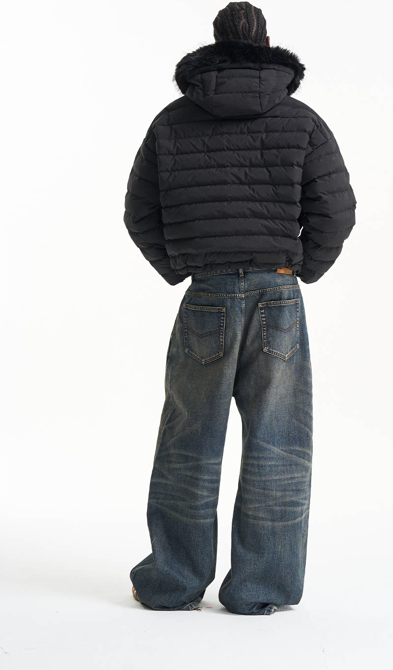 Quilted Boxy Down Jacket