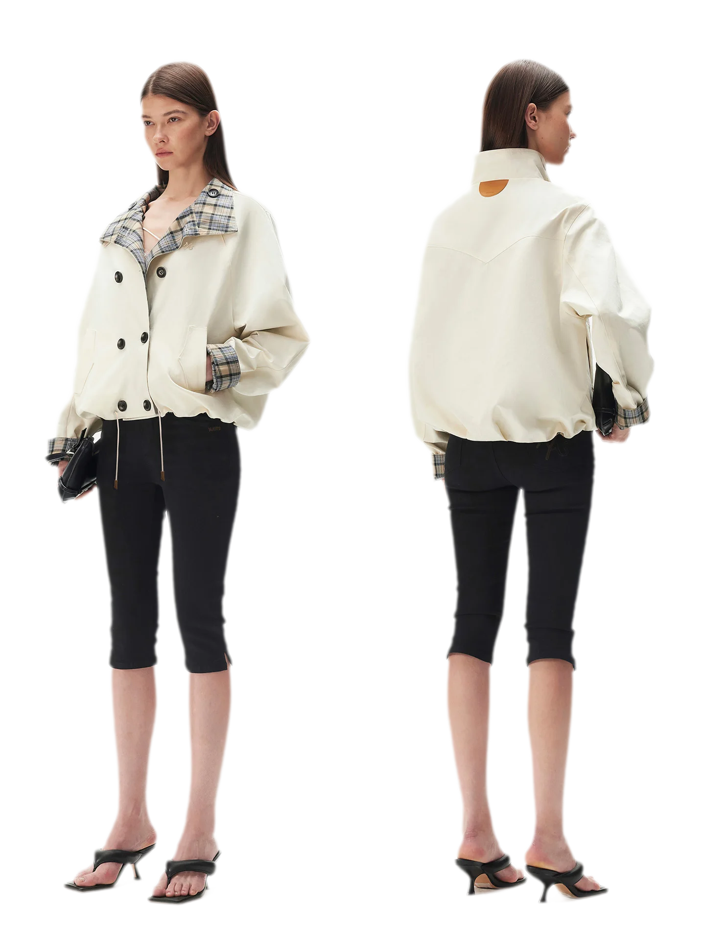 Yarn-Dyed Plaid Reversible Jacket