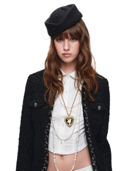 Embroidered Peter Pan Collar Shirt