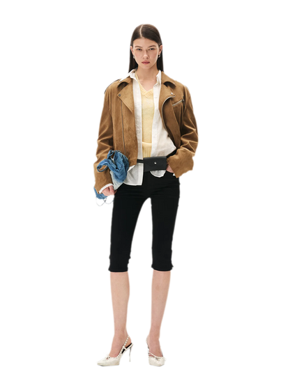 Suede Velvet Relaxed Jacket