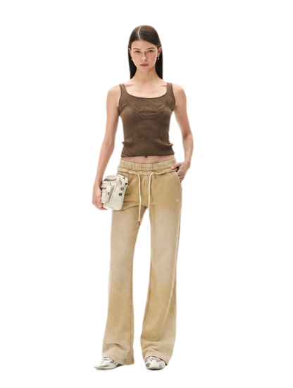 Openwork Jacquard Slim Knit Vest