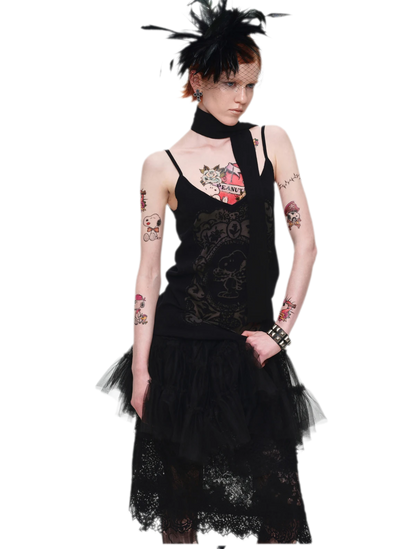 Burnout Graphic V-Neck Camisole