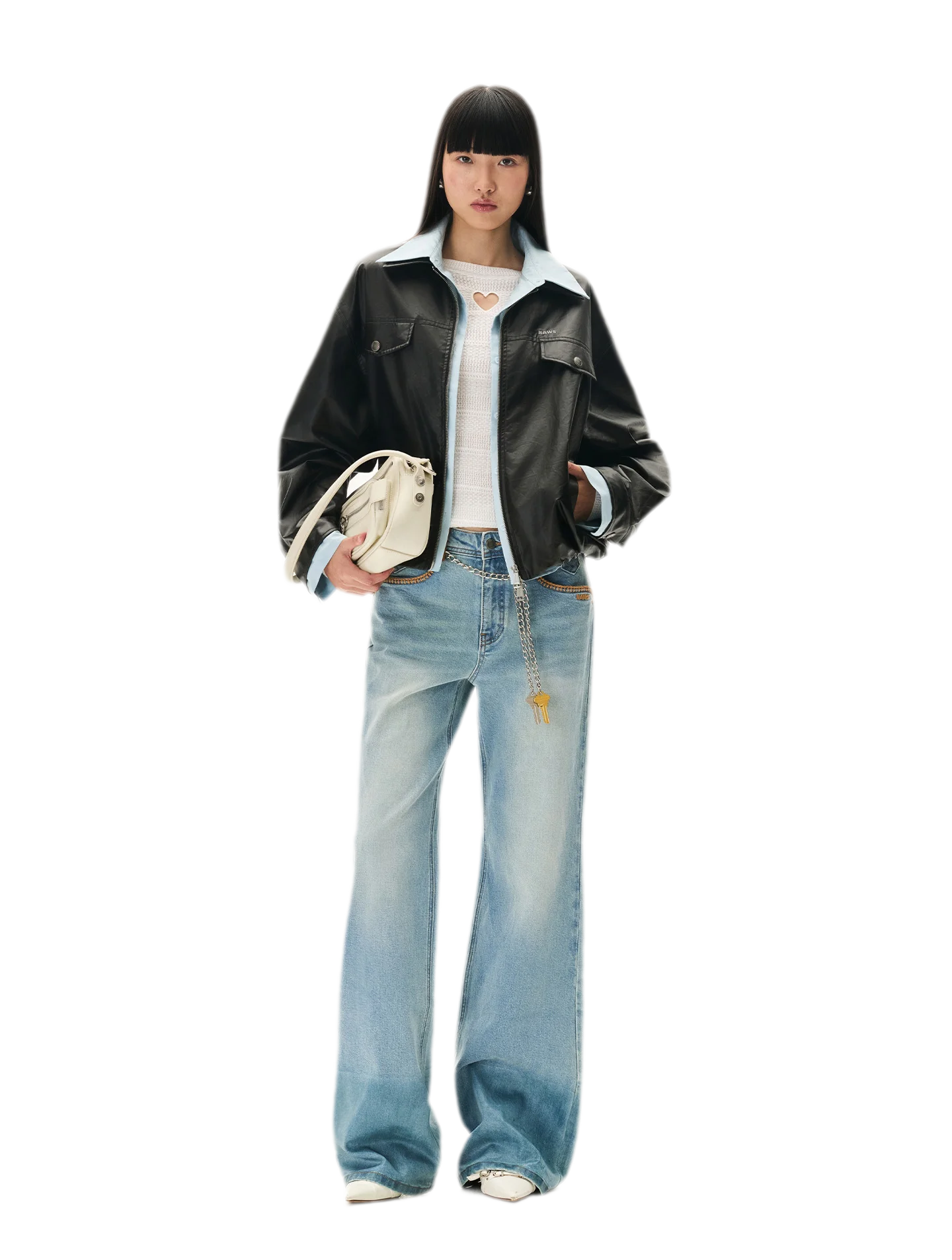 Matte Cropped Deconstructed Jacket