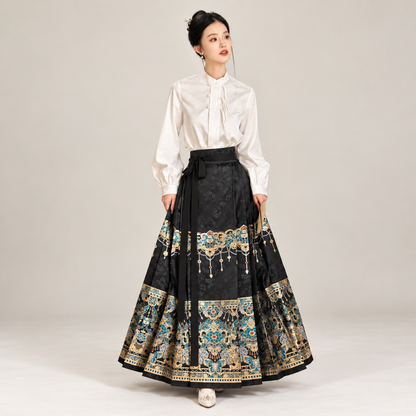 华烛点翠 Jade Candlelight Brocade Mamian Skirt