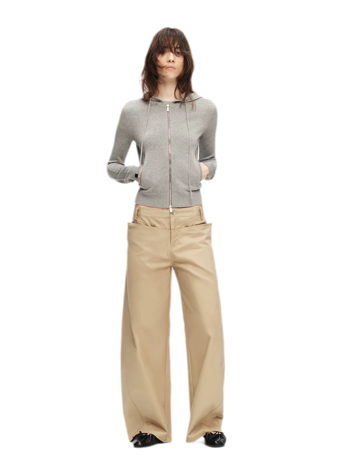 Viscose Honeycomb Hooded Cardigan