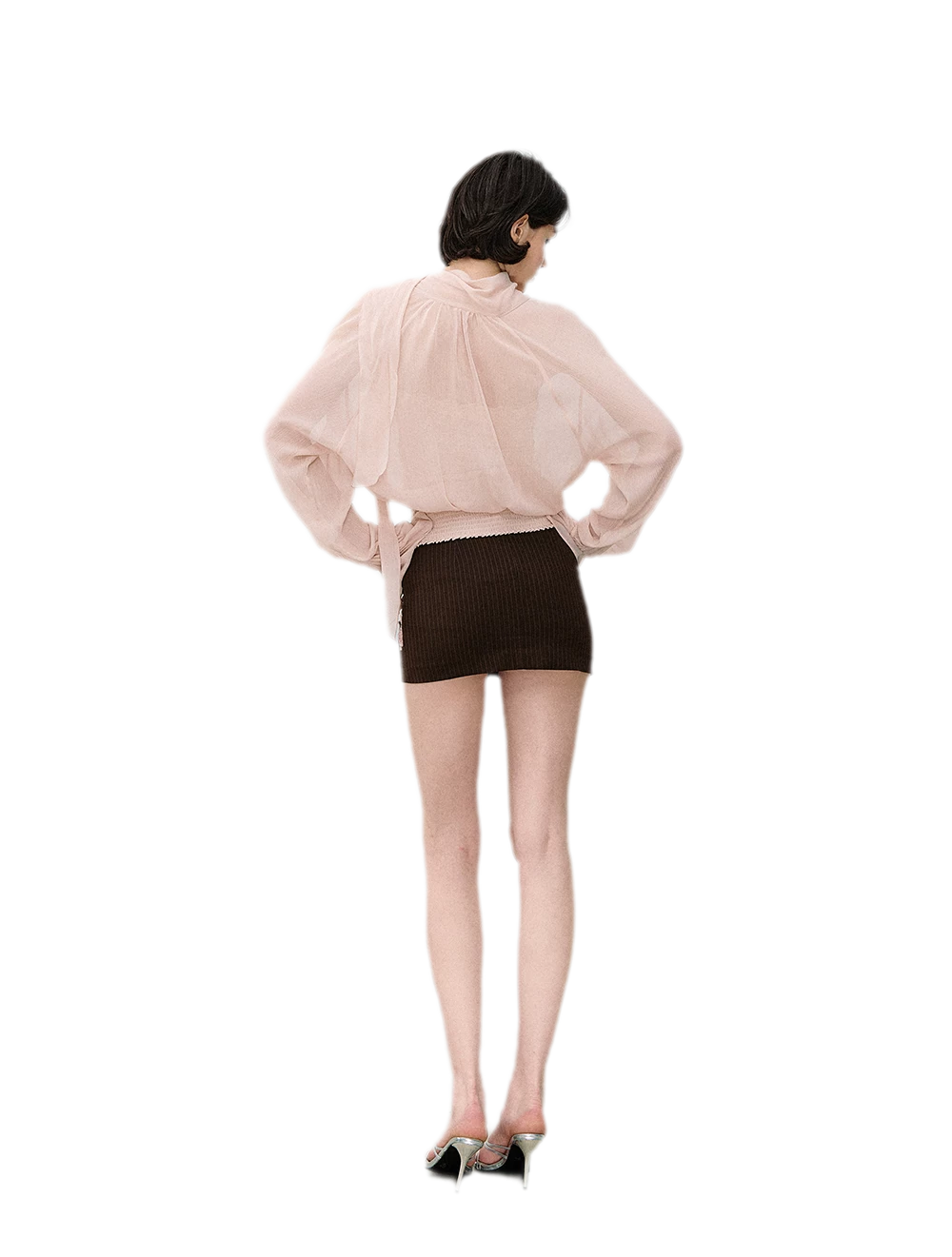 Reversible Chiffon Tie Blouse
