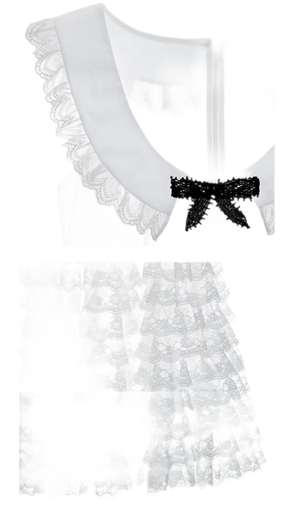 High-Waisted A-Line Lace Dress