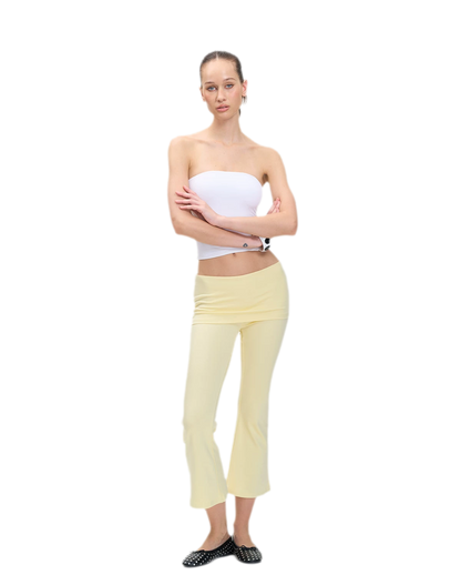 Capri Foldover Flare Pants