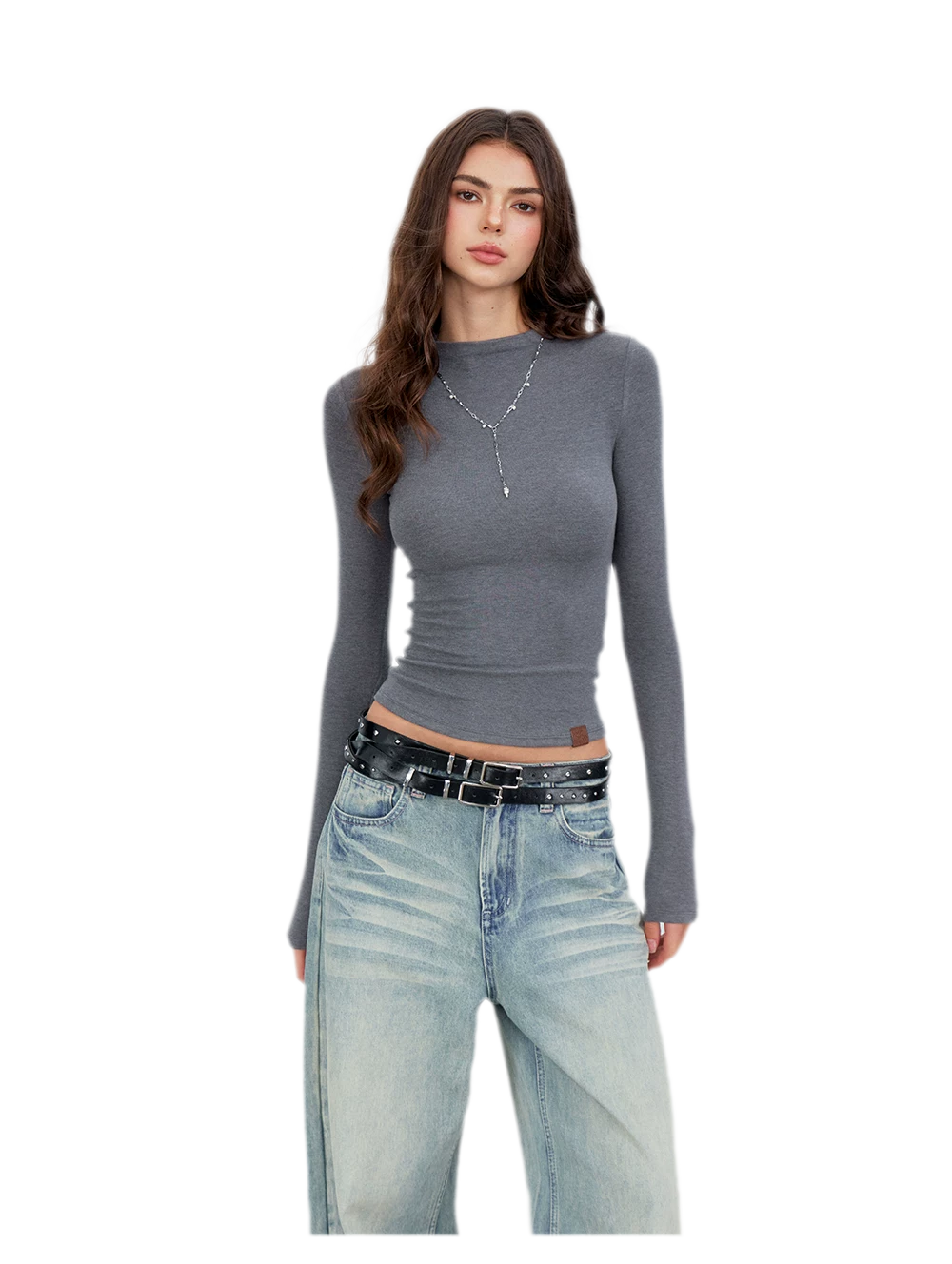 PU Double-Track Rivet Belt