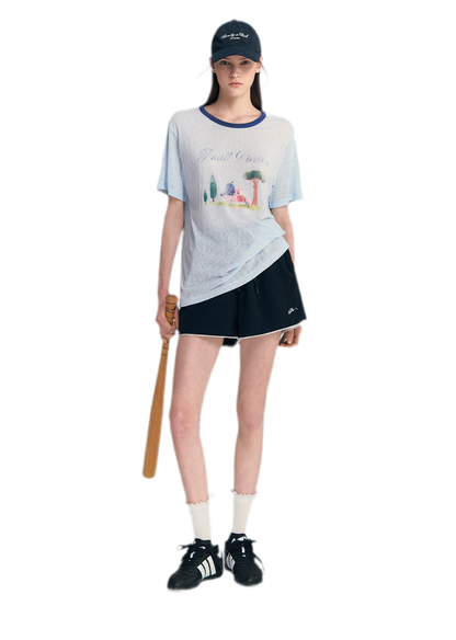 Lyocell Print T-Shirt
