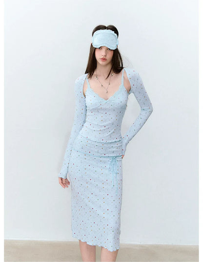 French Ruffle Embroidered Sleep Eye Mask
