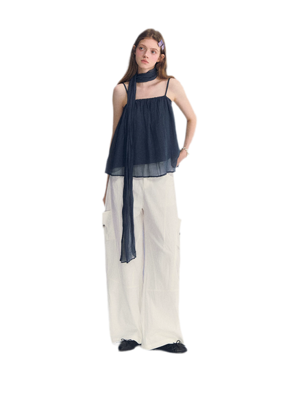 Chiffon Draped Cami Top