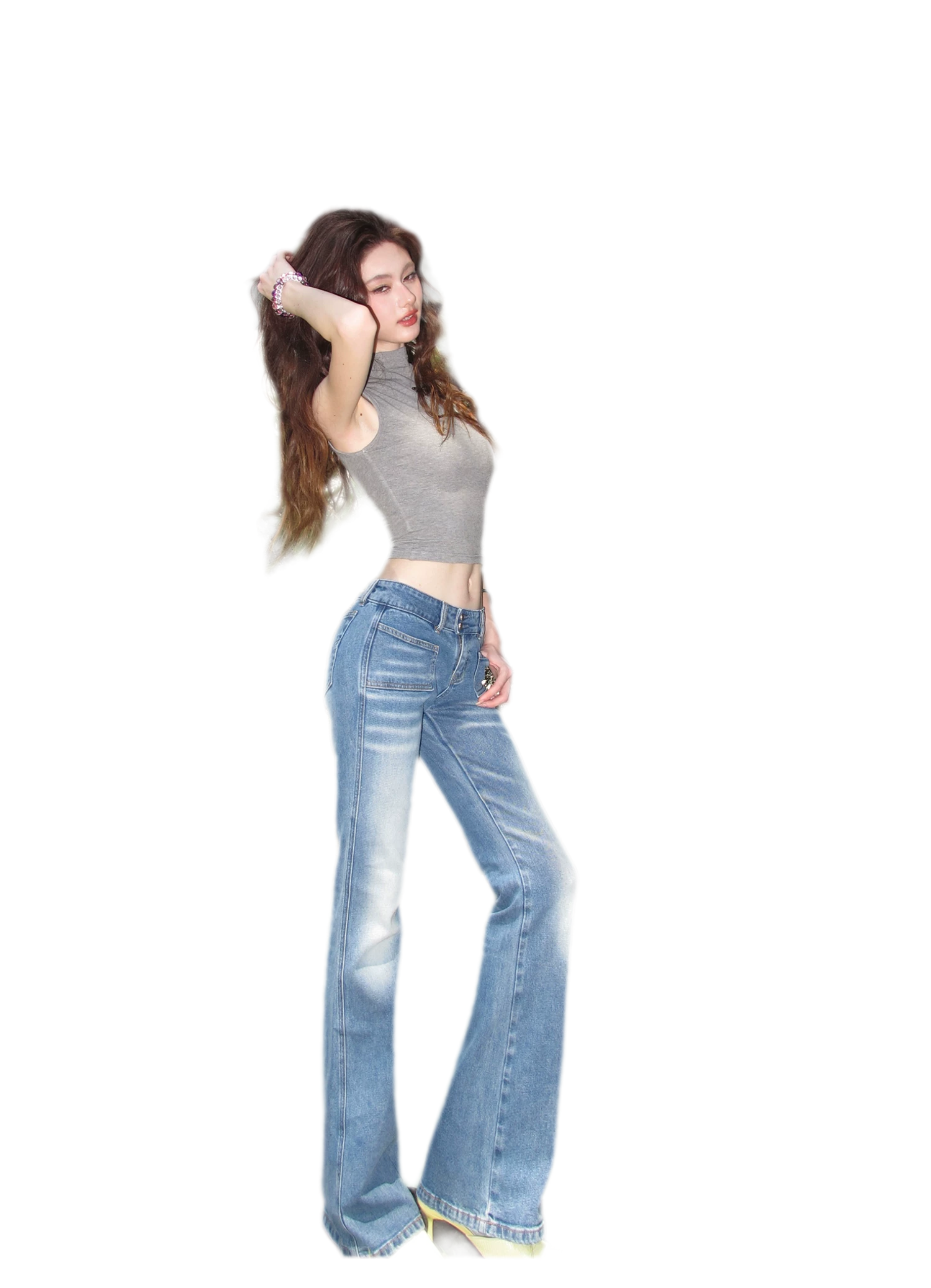 Low Rise Flare Jeans